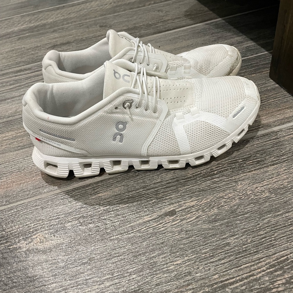 On Cloud Running White Athletic Shoes